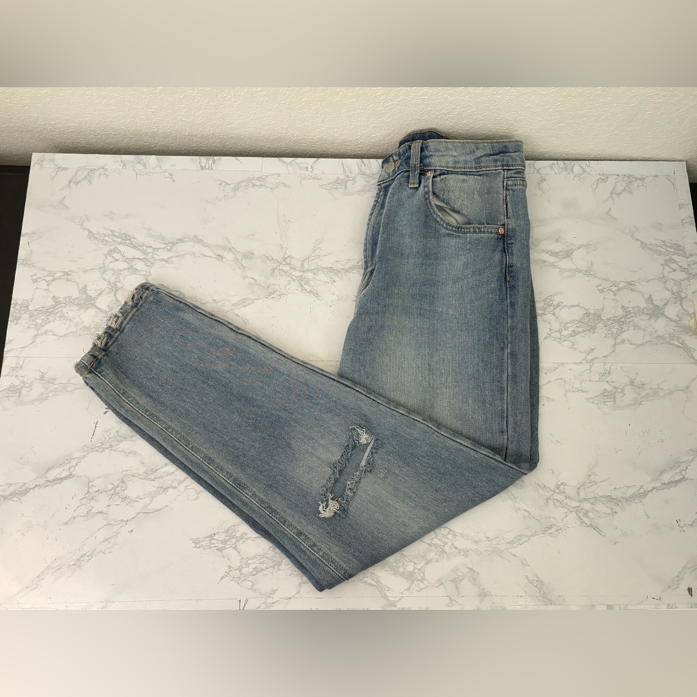 Wild Fable Jeans Women’s Size 12 Super High Rise Baggy Jean Ripped Y2K Blue​​